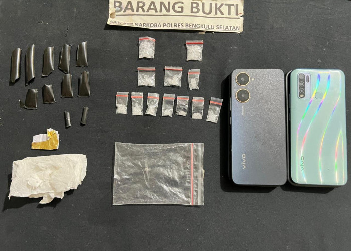 Jaringan Narkoba Mulai Terkuak! Satresnarkoba Polres Bengkulu Selatan Amankan Pelaku dan 12 Paket Sabu