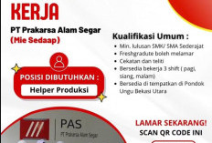 PT Prakarsa Alam Segar Buka Lowongan Kerja Posisi Helper Produksi, Lulusan SMA/SMK Bisa Daftar!