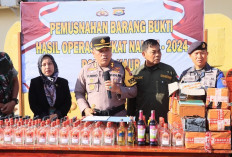 Polres Kaur Musnahkan Hasil Operasi   Pekat Nala, Ini Jenis dan Jumlahnya