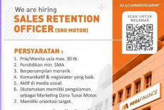 We Are Hiring Sales Rentention Officer di PT Mega Finance Bengkulu, Pria/Wanita Bisa Daftar