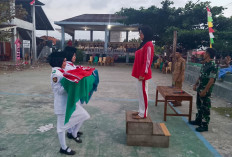 Kades Tanjung Beringin Jadi Inspektur Upacara HUT RI ke-81, Ratusan Warga Hadir