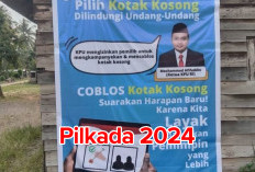 BIKIN HEBOH! Baleho Ajakan Pilih Kotak Kosong Bergambar Ketua KPU Beredar di Beberapa Daerah