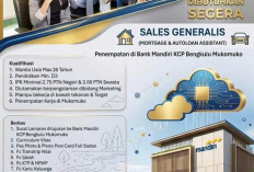 Dibutuhkan Segera Sales Generalis, Penempatan di Bank Mandiri KCP Bengkulu Muko-muko
