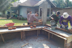 Kejar Target, Kodim 0408/BS Mulai Pasang Batu Bata Poskamling TMMD ke-124