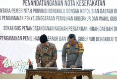 Gubernur Bengkulu dan Kapolda Teken MoU Dana Hibah, Pengamanan Pilkada 2024, Segini Nominalnya
