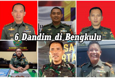 Nama Dandim di Korem 041 Gamas Bengkulu, Satu Berpangkat Kolonel, 5 Letkol, Ini Rinciannya