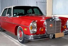Mercedes Benz 280 SE Dilengkapi  Lampu Utama Double Atas dan Bawah,   Sein Samping Bentuk Kecil Memanjang