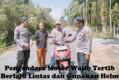 Pengendara Motor Wajib Tertib Berlalu Lintas dan Gunakan Helm, Ini Kata Kapolsek