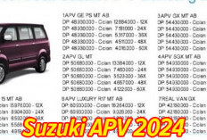 Minat Suzuki APV 2024? Simak Angsuran Kreditnya Tembus Rp 2 Jutaan