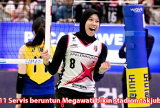 11 Servis Beruntun Megawati Bikin 1 Stadion Takjub, Dijuluki Pukulan Petir!