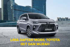 Berikut Lima Daftar Mobil Toyota Irit dan Murah, Kok Fortuner Masuk Ya? 