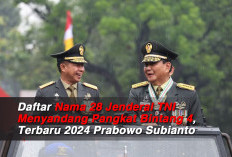 Daftar Nama 28 Jenderal TNI Menyandang Pangkat Bintang 4, Terbaru 2024 Prabowo Subianto