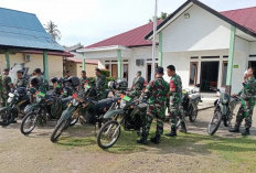 Danramil Cek Fisik Kendaraan Dinas Roda Dua Prajurit 