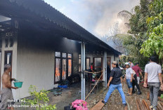 BREAKING NEWS! Ditinggal Pergi, Rumah Warga di Bengkulu Selatan Hangus Terbakar