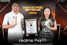Realme P4x Pecahkan Rekor MURI Mampu Bermain Game 10 Jam Sekali Cas, Tanpa Jeda