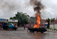 TERBARU! Ini Pengakuan Polisi  Pick Up Terbakar di SPBU Kutau