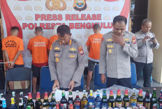 Operasi Pekat Nala Polresta Bengkulu 2025, Mengamankan 50 Orang Dengan 13 Barang Bukti 