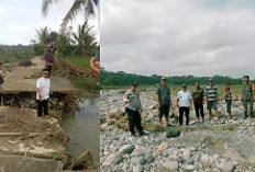 Hujan Deras : Jalan Putus, Jembatan   Rusak dan Sawah Ditimbun Material