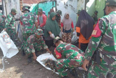 Bersihkan Pasar, Koramil 408-04/KS Gelar Serangkaian Kegiatan Peringati HUT TNI ke-80