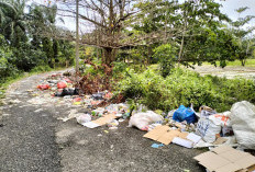 Sampah Rumah Tangga Dibuang Sembarangan di Sisi Jalan Perkantoran Kaur