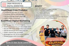 LOKER! Crew Produksi dan Digital Marketing di Sarjana Marinasi Kota Bengkulu, Berkas Kirim di Sini