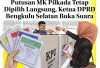 Putusan MK Pilkada Tetap Dipilih Langsung, Ketua DPRD Bengkulu Selatan Buka Suara  